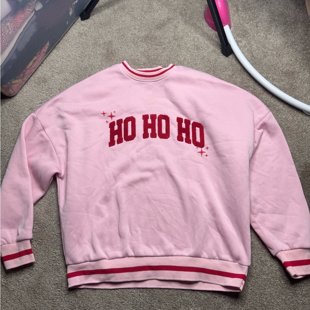 rue21 Pink Sweatshirt with Red Stripe Detail
